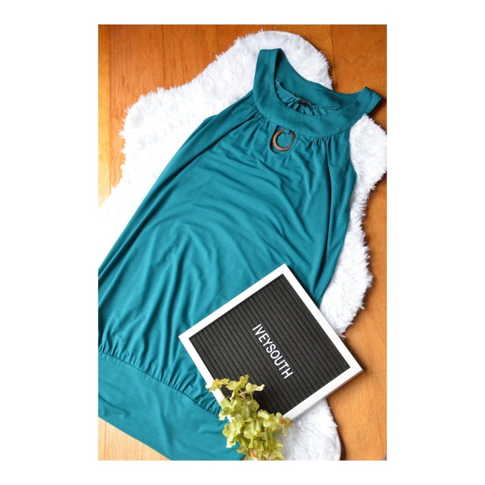 Amy Byer Turquoise Long blouse